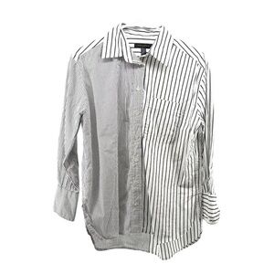 Banana Republic | Women’s XS Black & White Striped Long Sleeve Button Shirt
